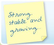 Strong, stable and growing...