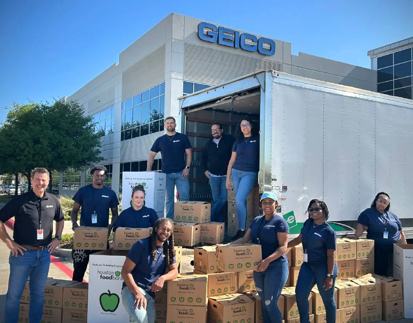 GEICO Employees Unloading Truck